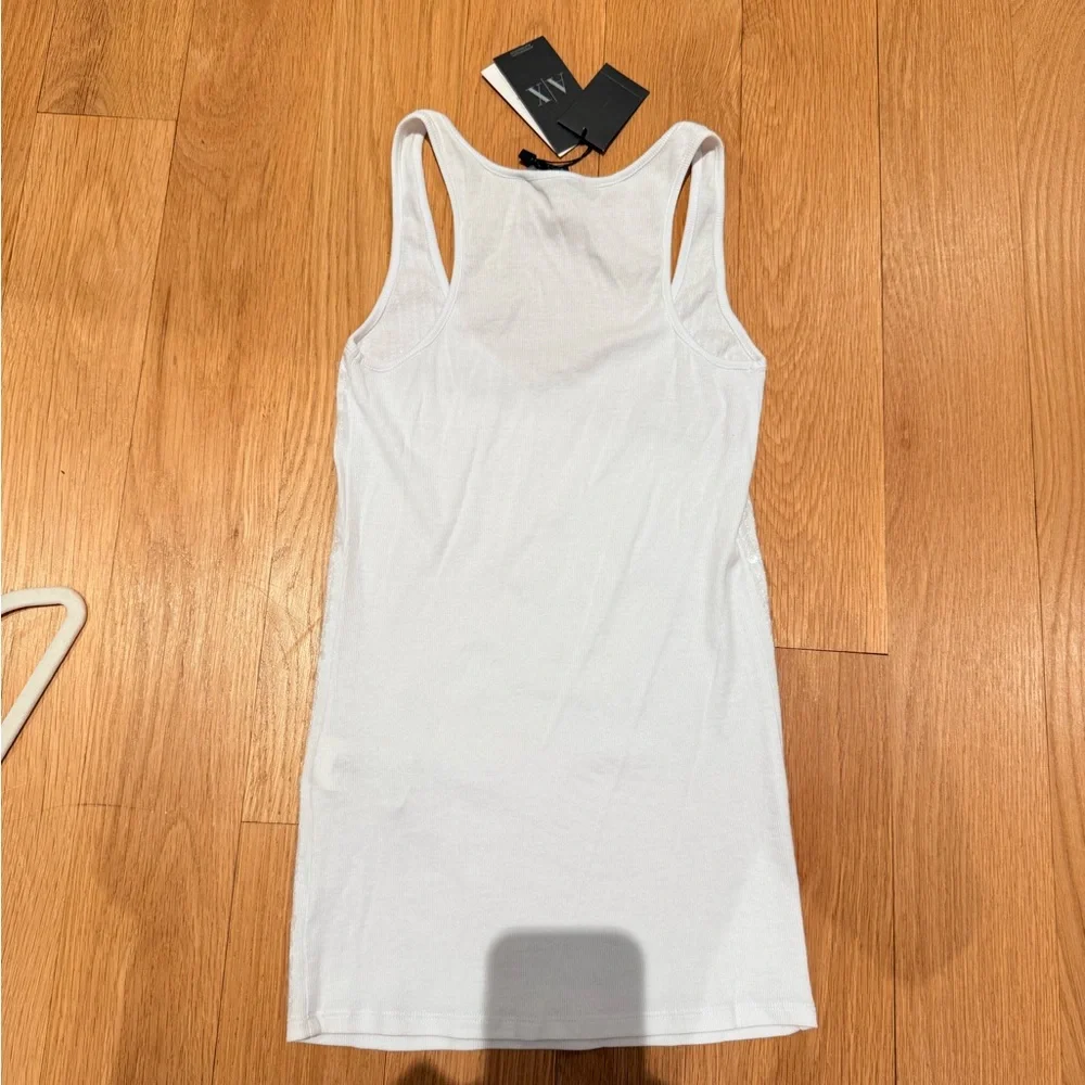 Armani Exchange White Sequin Tank Top, Size M - Picture 4 of 6